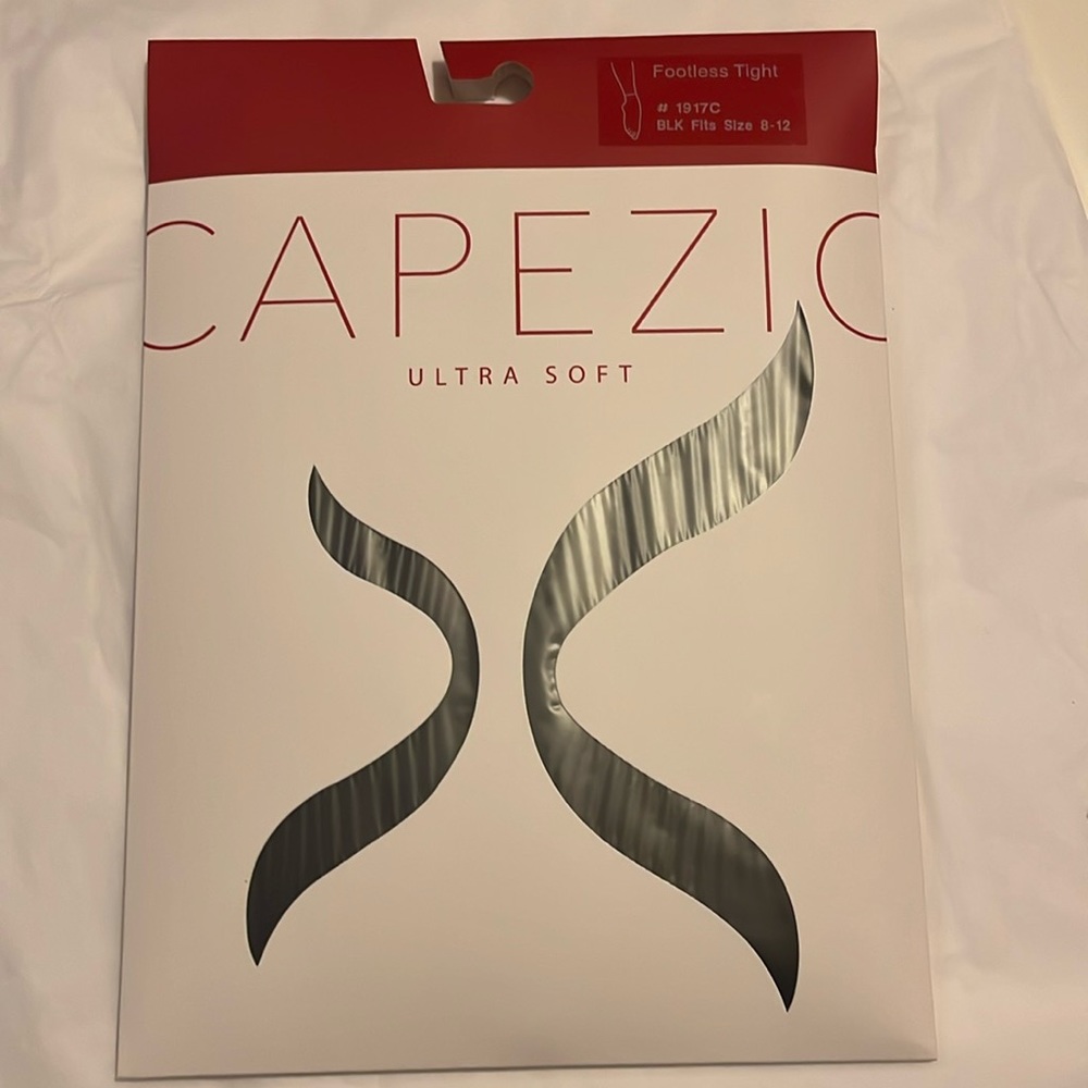 Brand new capezio black footless tights